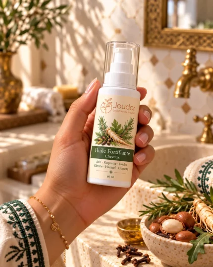 Huile Fortifiante Cheveux JOUDOR 60 ml — زيت تقوية الشعر جودور · en main